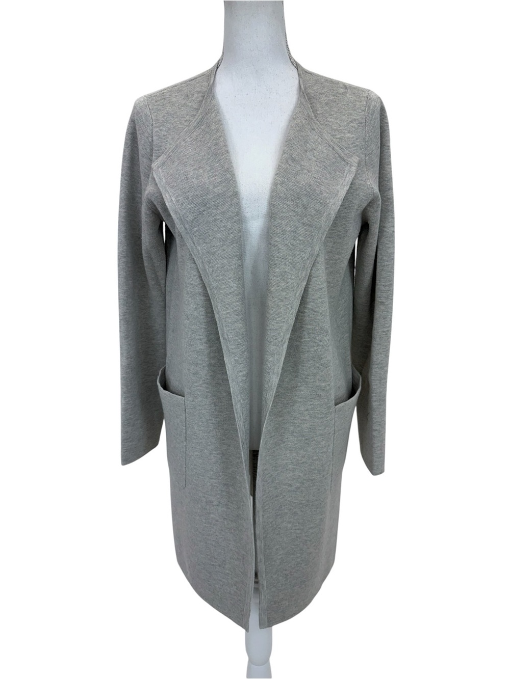 J. Crew Juliette Collarless Sweater Blazer Cardigan Small Gray